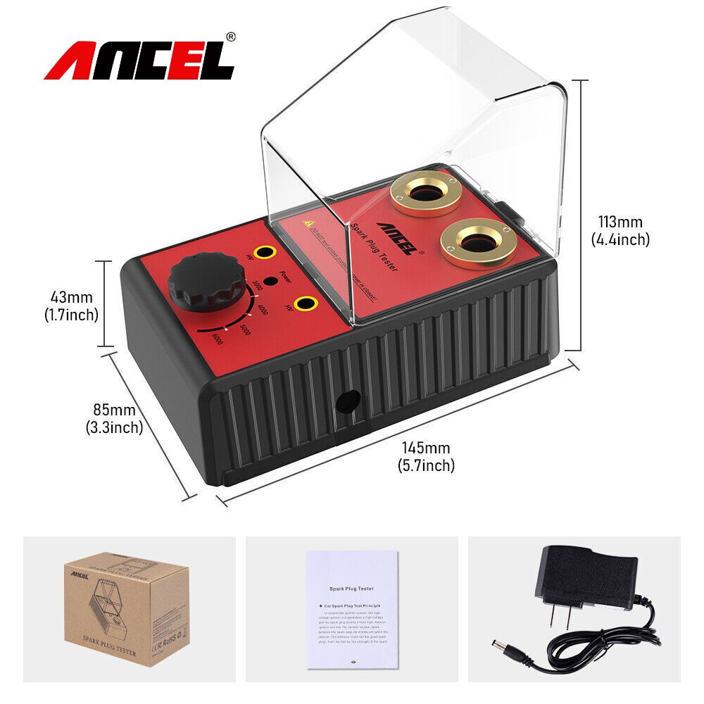 ANCEL SP02 Car Spark Plug Tester with Auto Adjustable Double Hole Detector