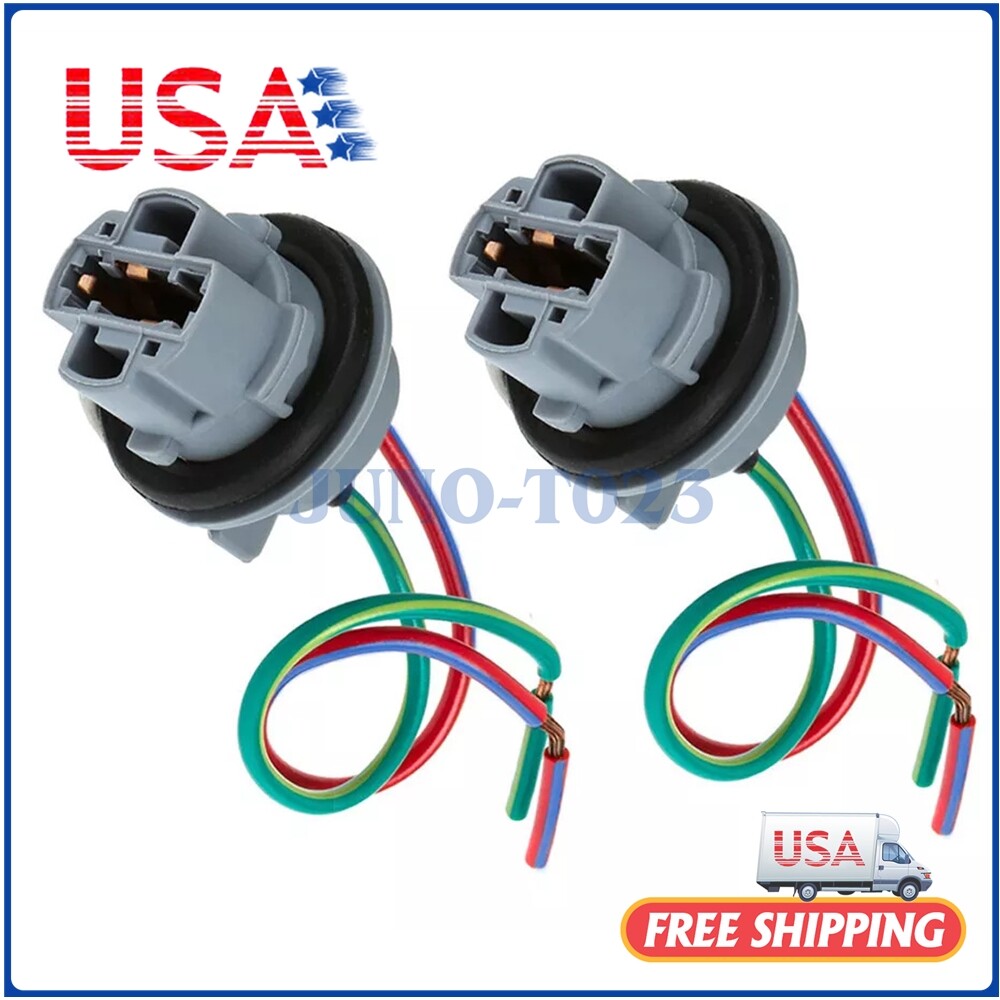 2X 7440 Bulb Turn Signal Socket Connector Pigtail Harness Wire Plug Connector US