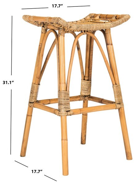 Safavieh LEDA RATTAN BARSTOOL, Reduced Price 2172723946 WIK6511A