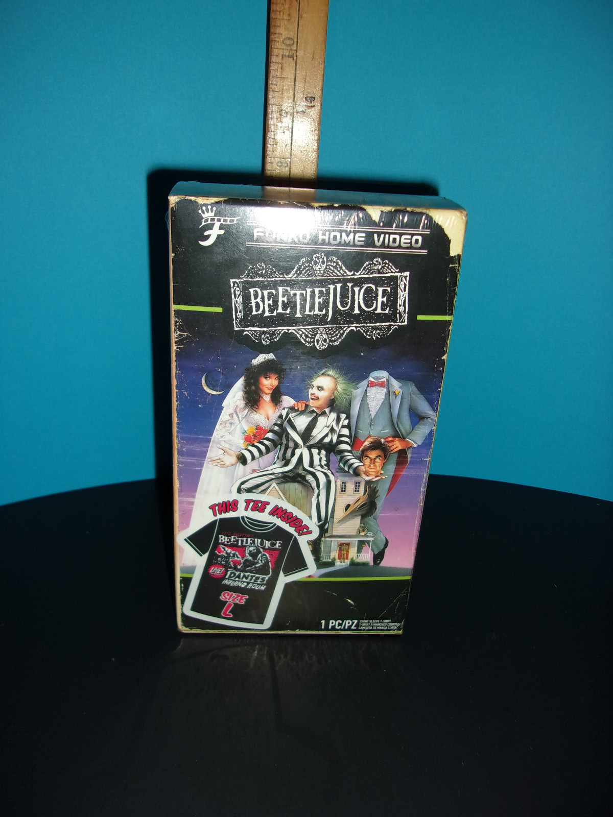 Funko HomeVid Beetlejuice Dantes Inferno Room VHS Style Shirt in Box Sealed Sz L