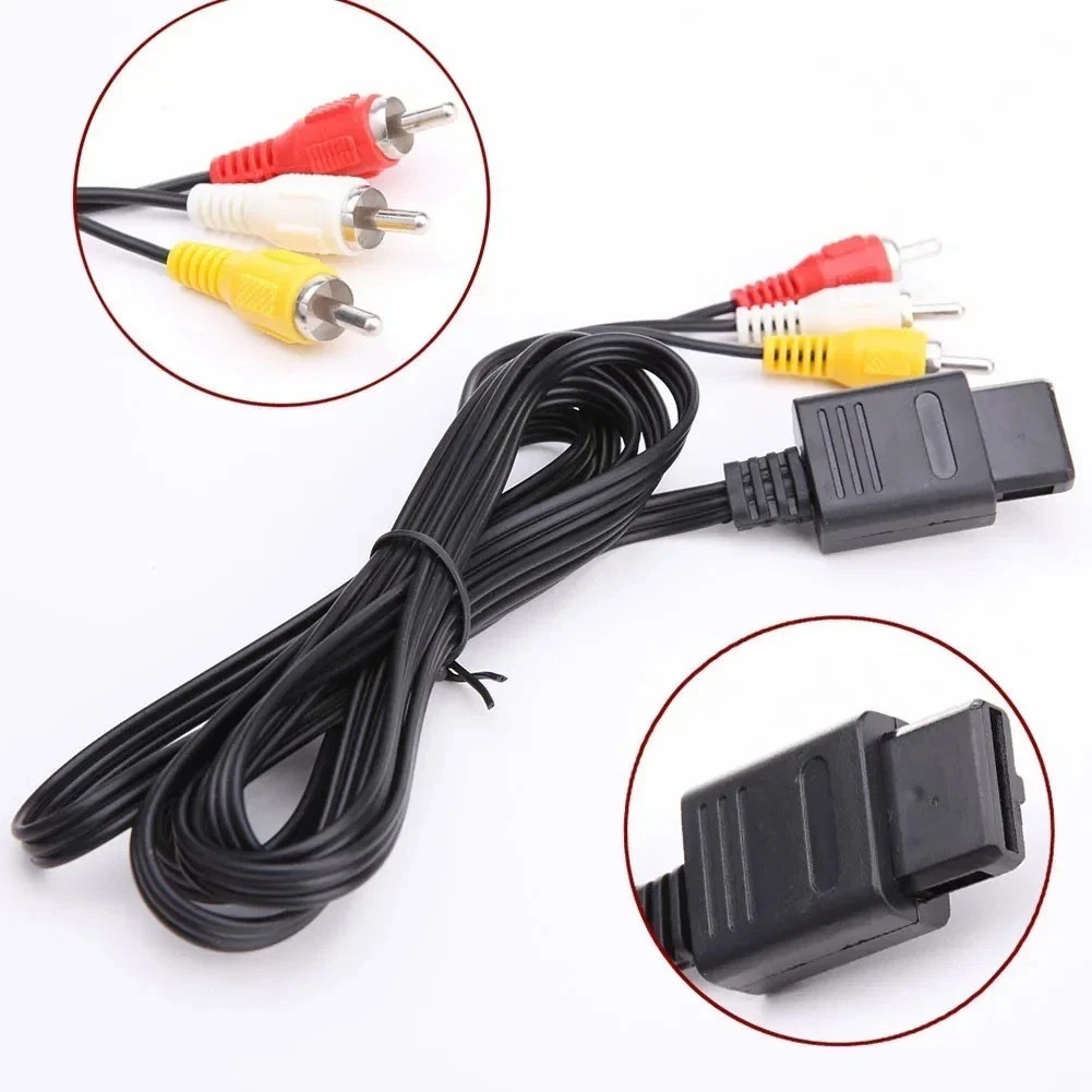 AV TV Audio Video Stereo Cable Cord For Nintendo 64 N64 SNES Gamecube 6FT
