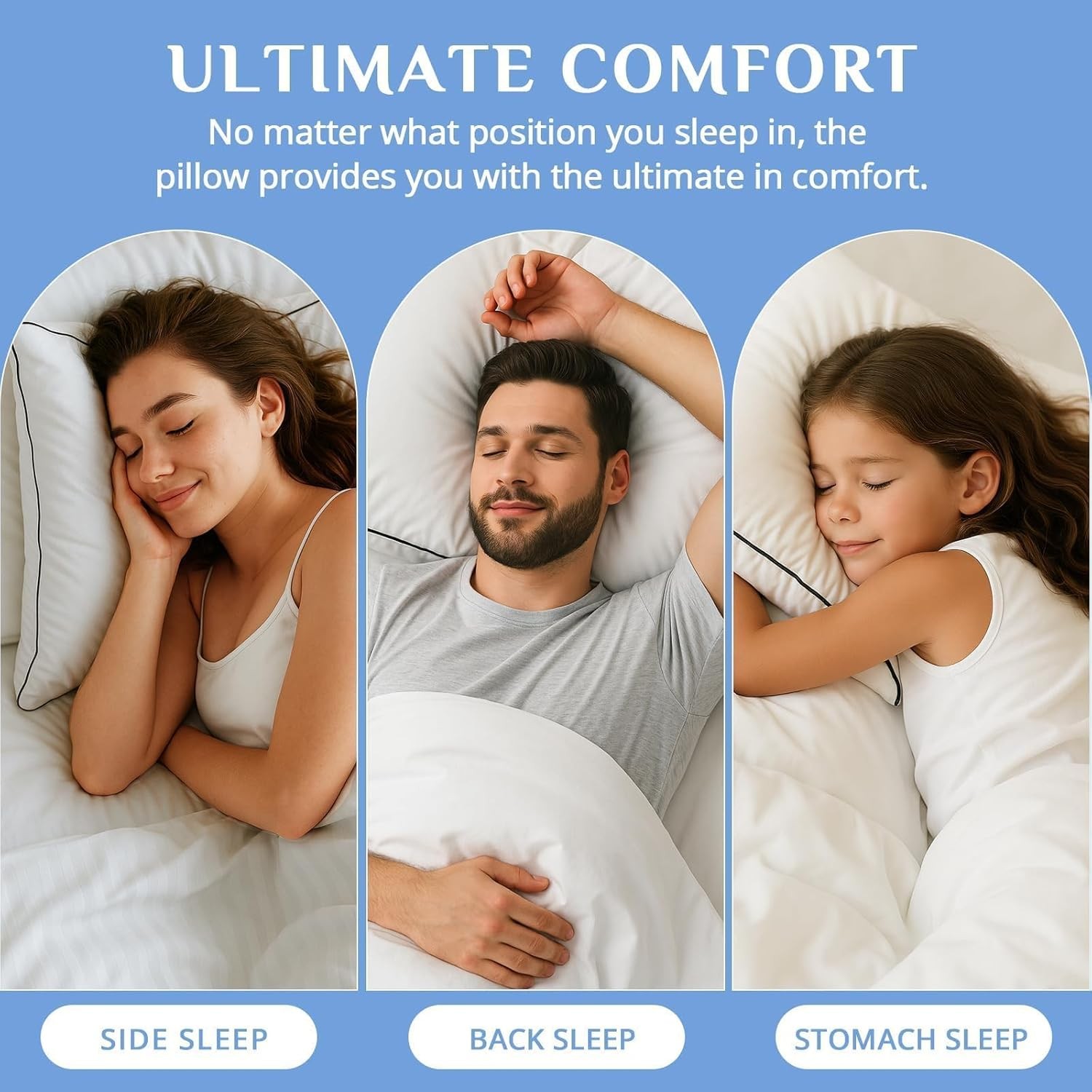 2-PK Pillows Set - Cooling Supportive Pillows Down Alternative Fill (KING SIZE)
