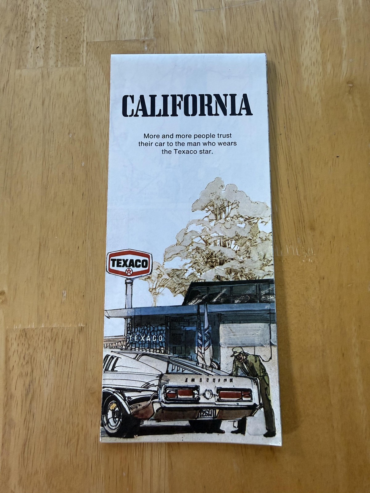 Vintage Texaco California Highway Road Map Travel Guide Folded Brochure USA