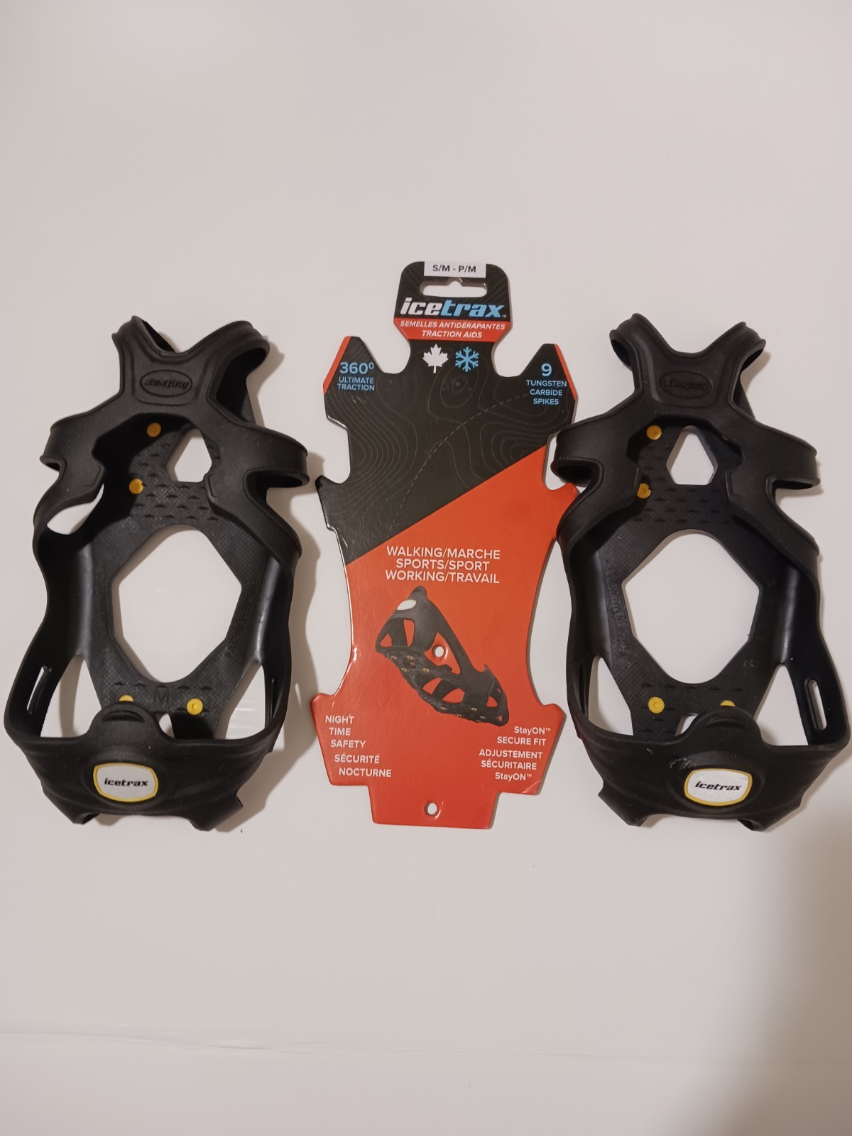 Icetrax Snow Trax Ice Cleats Slip On For Shoes Traction Snow Grippers Size S/M
