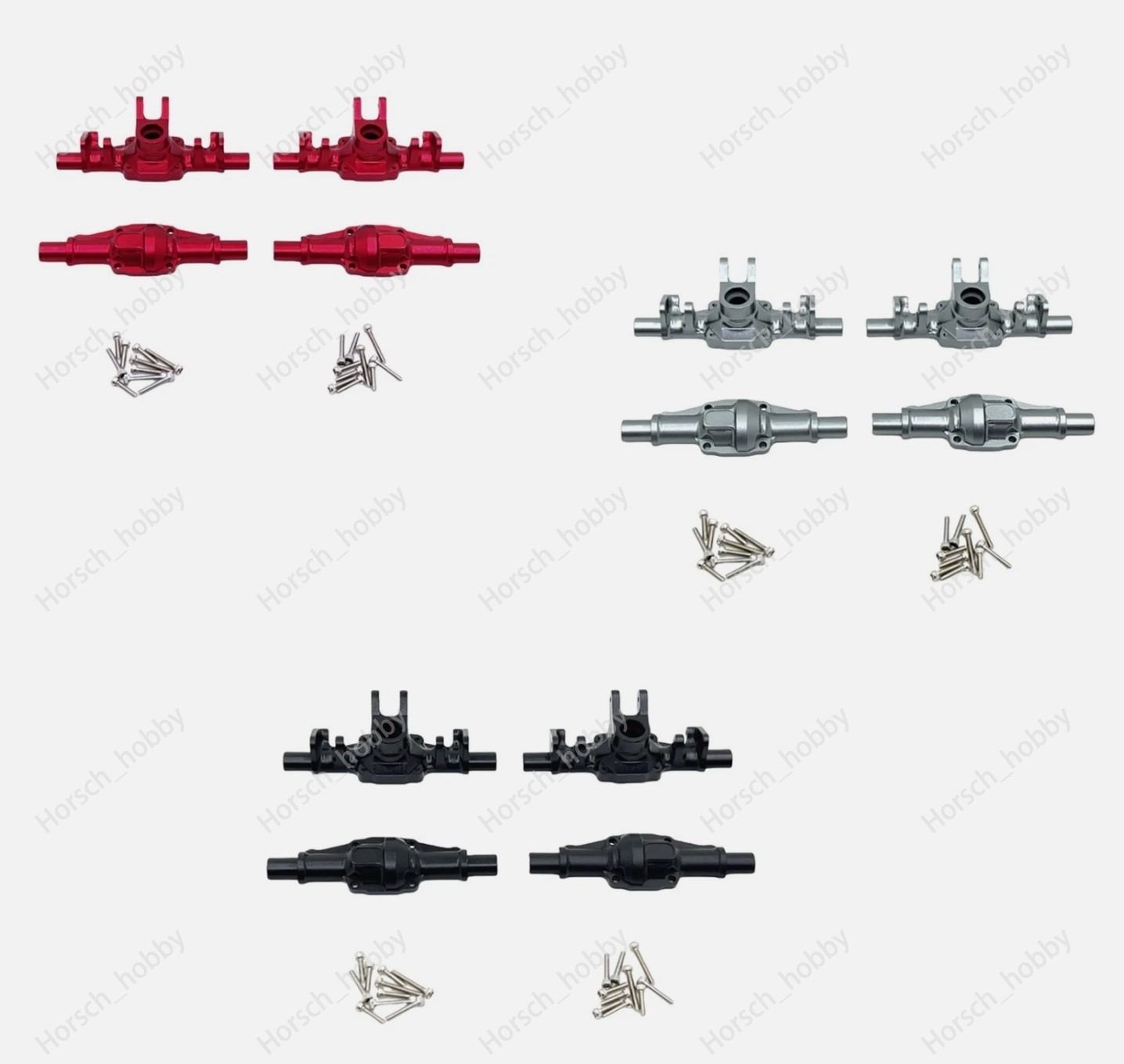 For FMS 1/24 FCX24M D90 D110 RC Car Aluminum Metal Parts Front Rear Axle housing