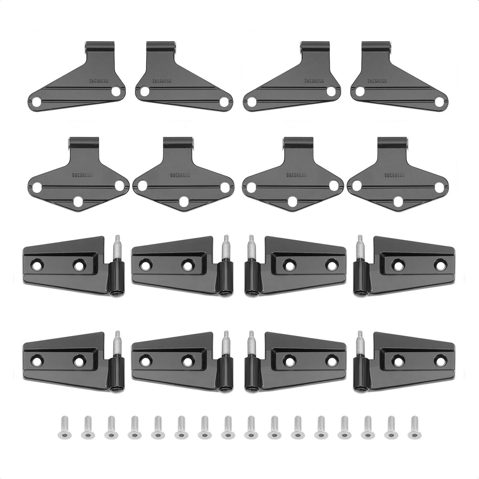 16Pcs Fit Jeep Wrangler 2007-2018 JK &Unlimited Body Door Hinges Kit Black Steel
