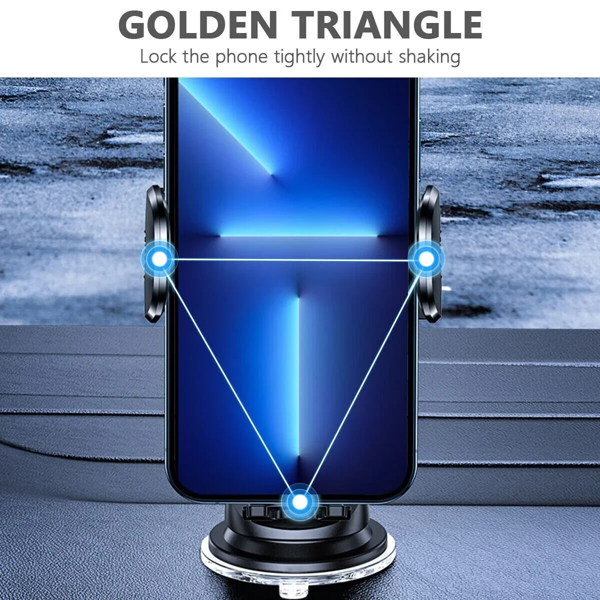 Car Phone Holder Dashboard Windshield Phone Mount Universal for iPhone Samsung