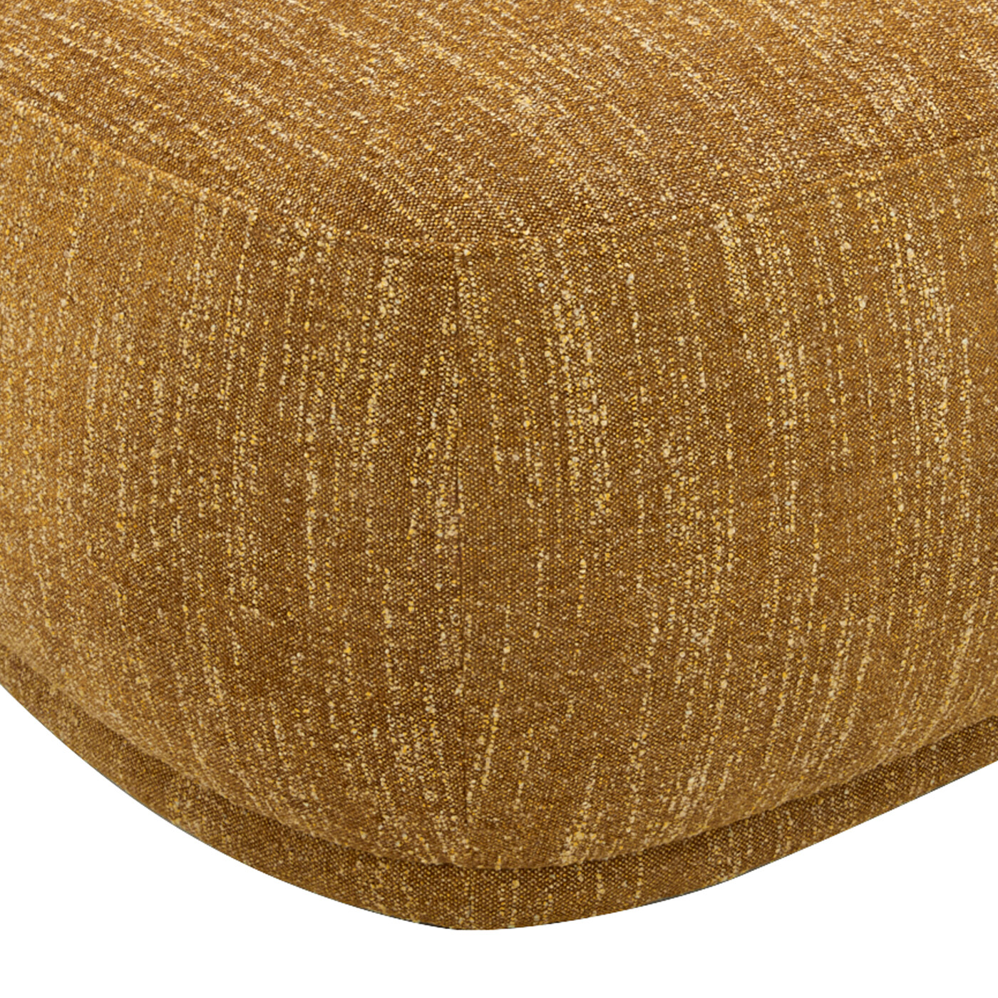 Pebble 44" Rounded Triangle Cocktail Ottoman Mustard Yellow