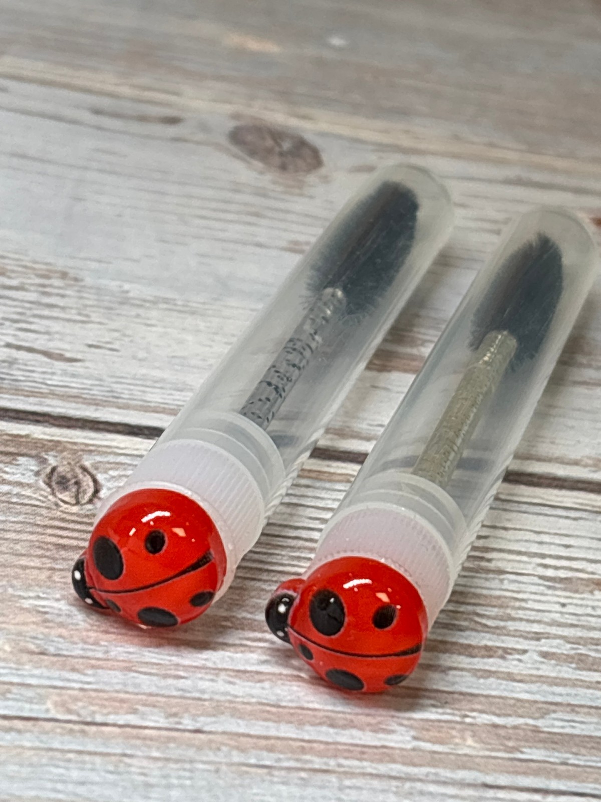 Lash Extension Spoolie Brush with Cover  / Price for 1- lady bug