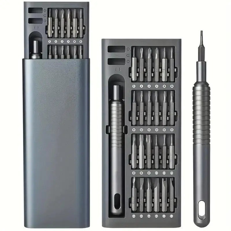 25 in 1 mini screwdriver set, flat head and cross shaped small screwdrivers, sui