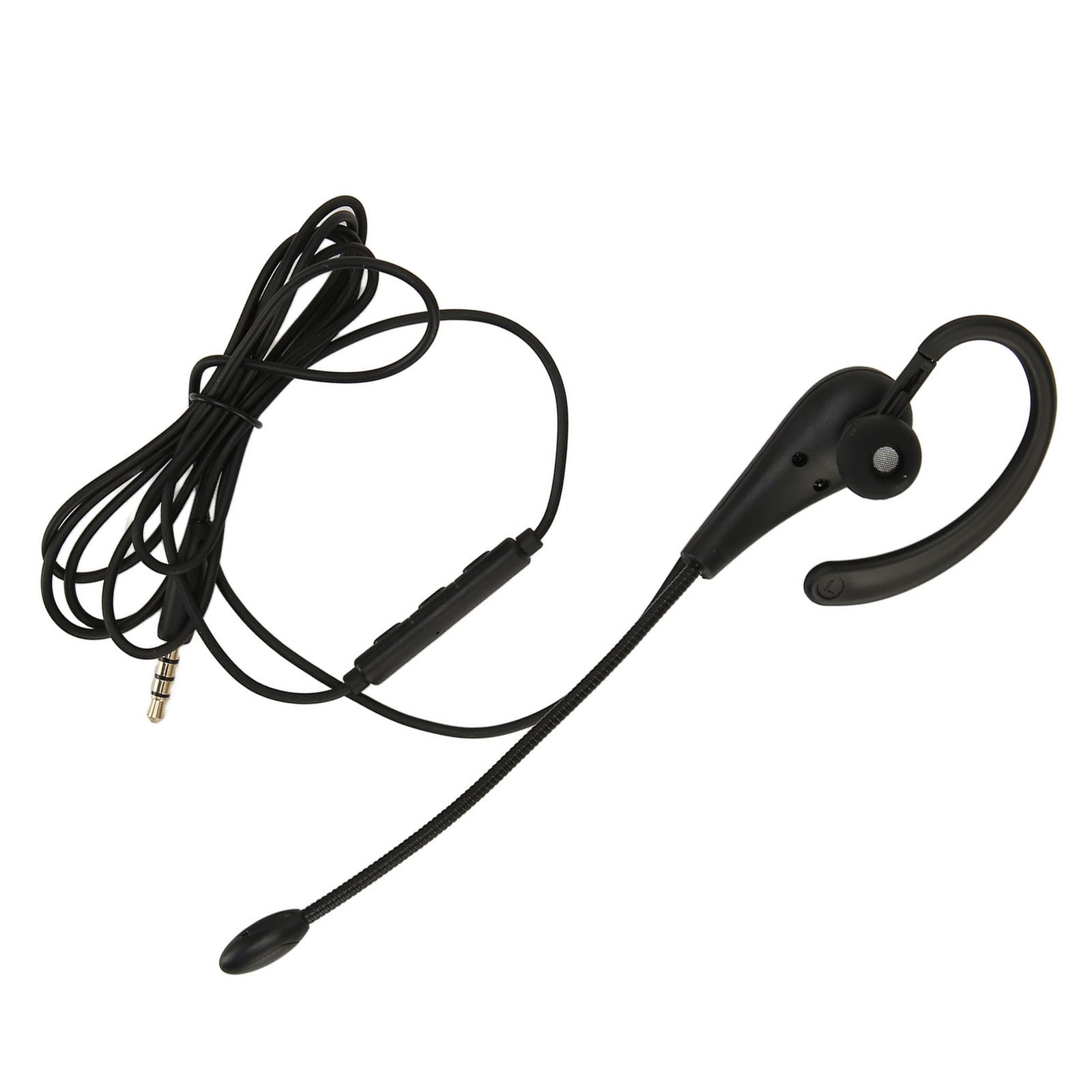Single Ear Headset With Microphone Wired Noise Cancelling Lightweight Monaural