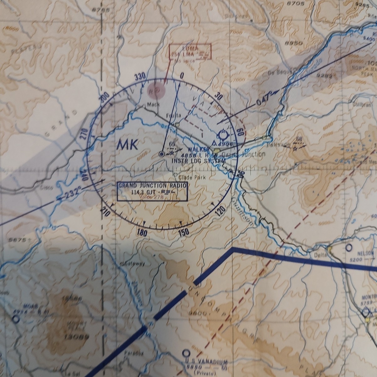 World Aeronautical Chart Map BRYCE CANYON 1953 USAF Edition 2 Sided