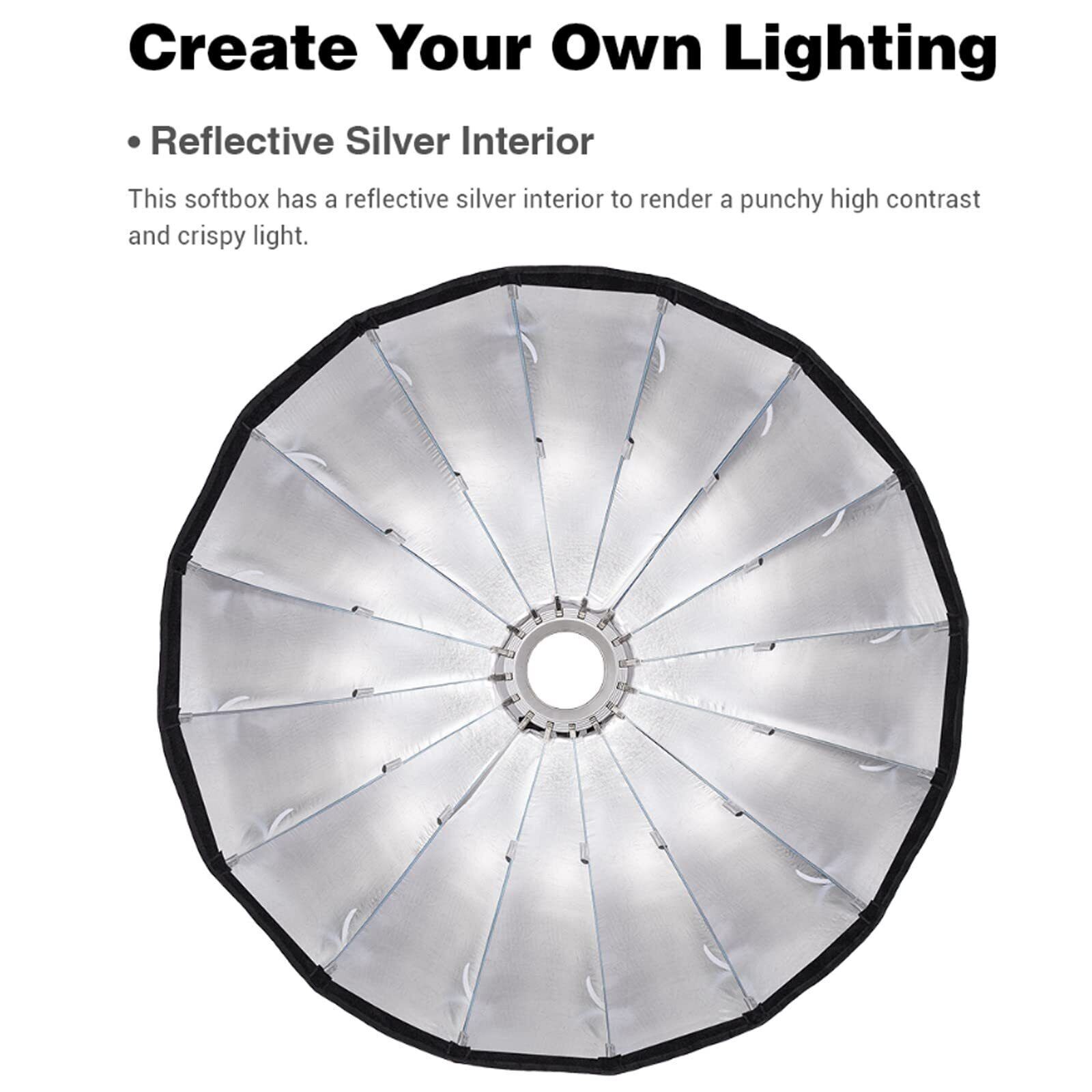 US Godox QR-P90 Quickly Release Parabolic Deep Bowens Flash Softbox / Diffusers