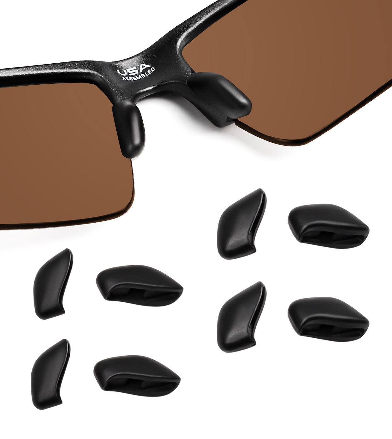 Black Replacement Nose Pads for Oakley Flak 2.0 XL OO9188 Non-Slip Nose Pieces