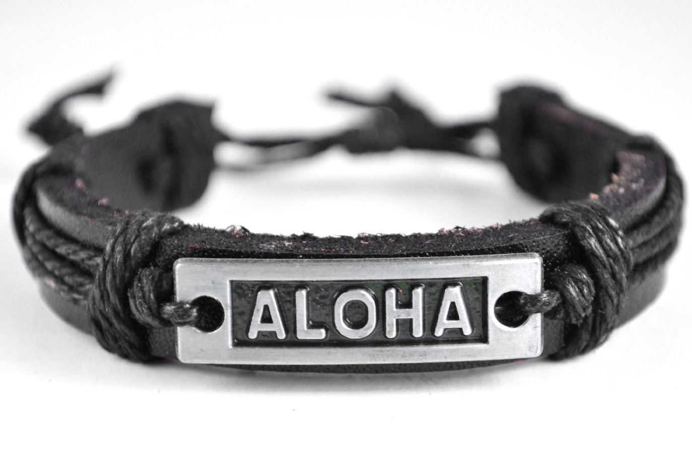 Aloha genuine leather ID tap bracelet