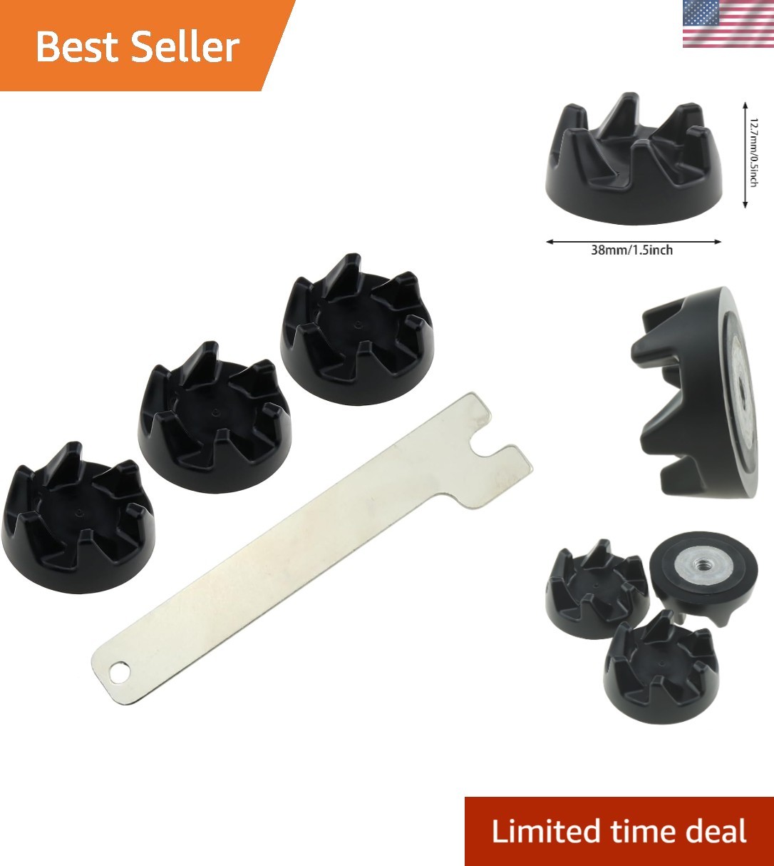 3PCS KitchenAid 9704230 Replacement Blender Coupler with Disassembly Tool
