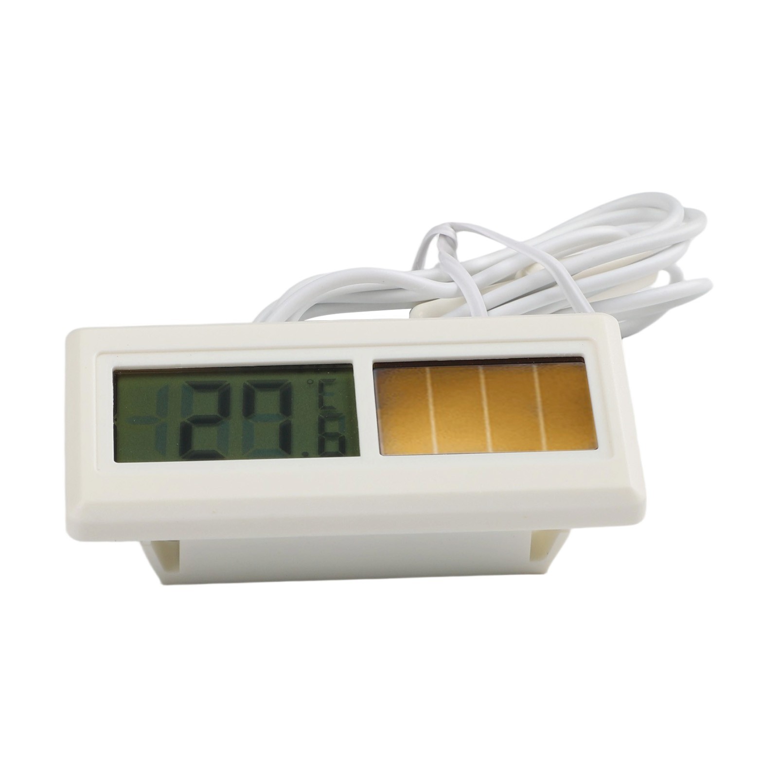 Portable Solar LCD Thermometer Sensor with Waterproof Design and Long Cable