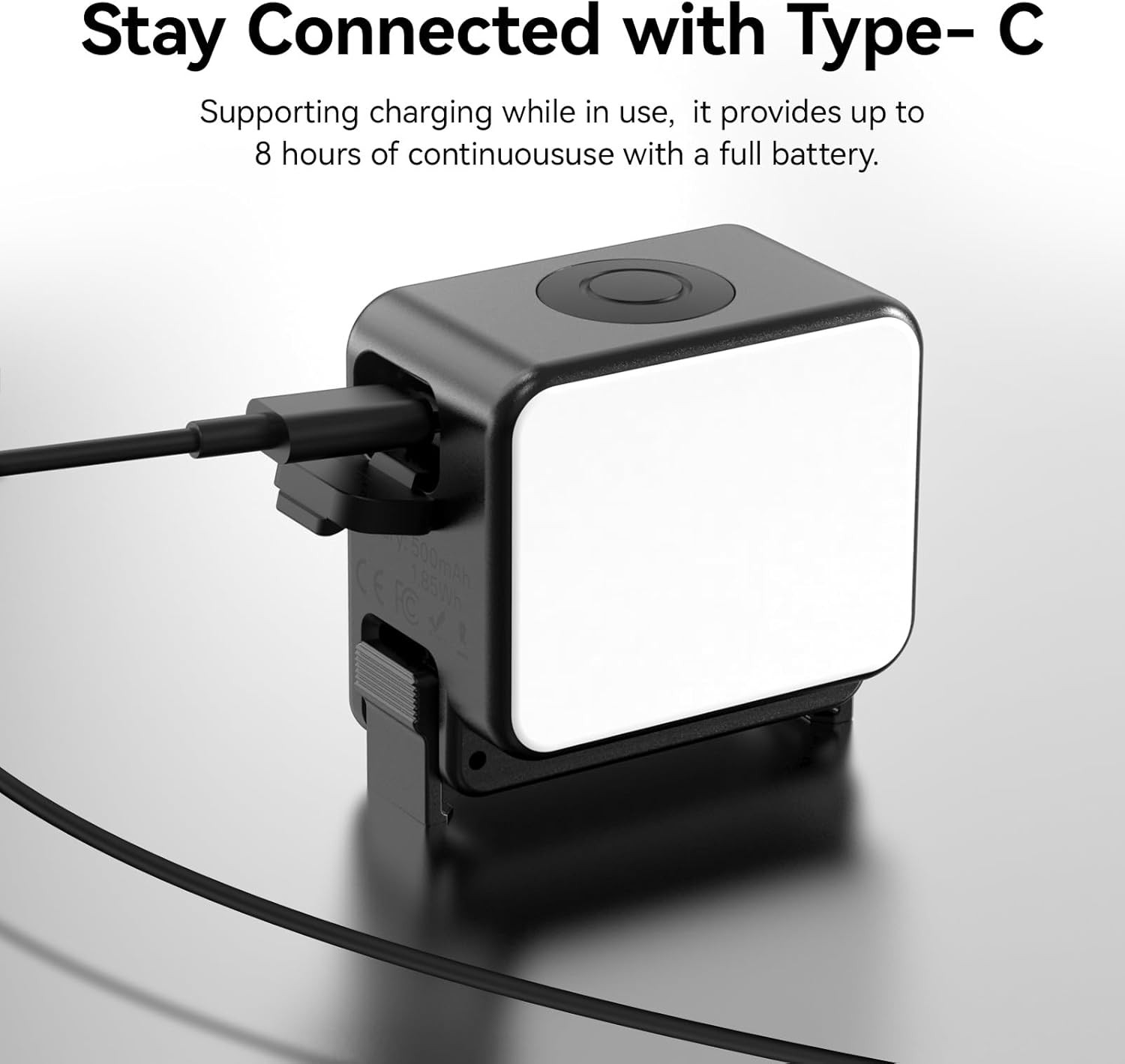 Mini vlogging led light action camera video fill lighting magnetic mount