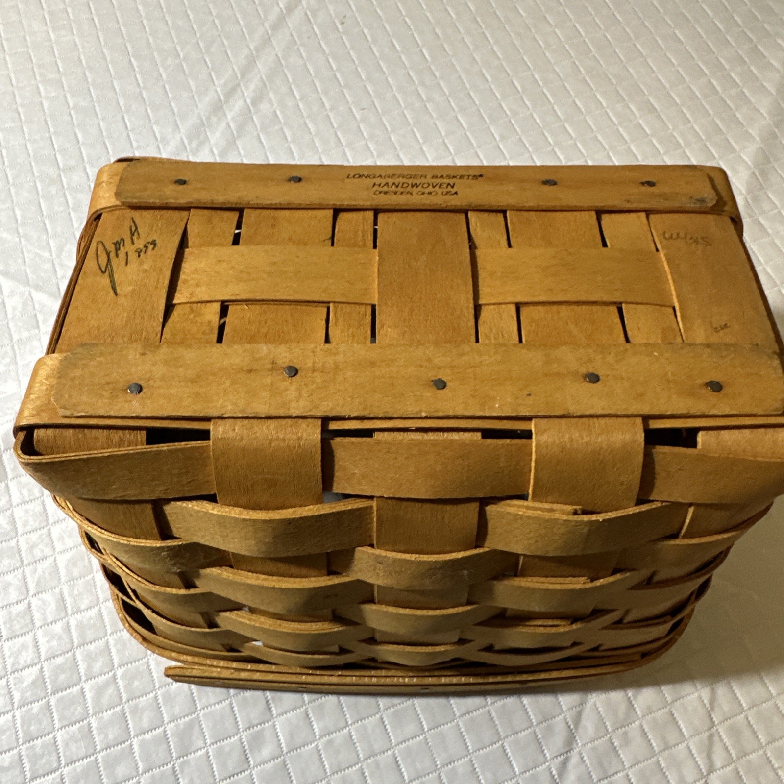 Longaberger Classic Small Basket Slanted Signed 1999 Vintage Basket Only