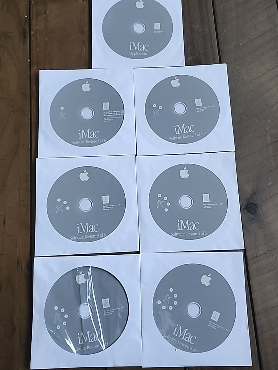 Apple iMac Software Restore CDs 1-6 10.1.4/9.2.2 + Applications - MINT