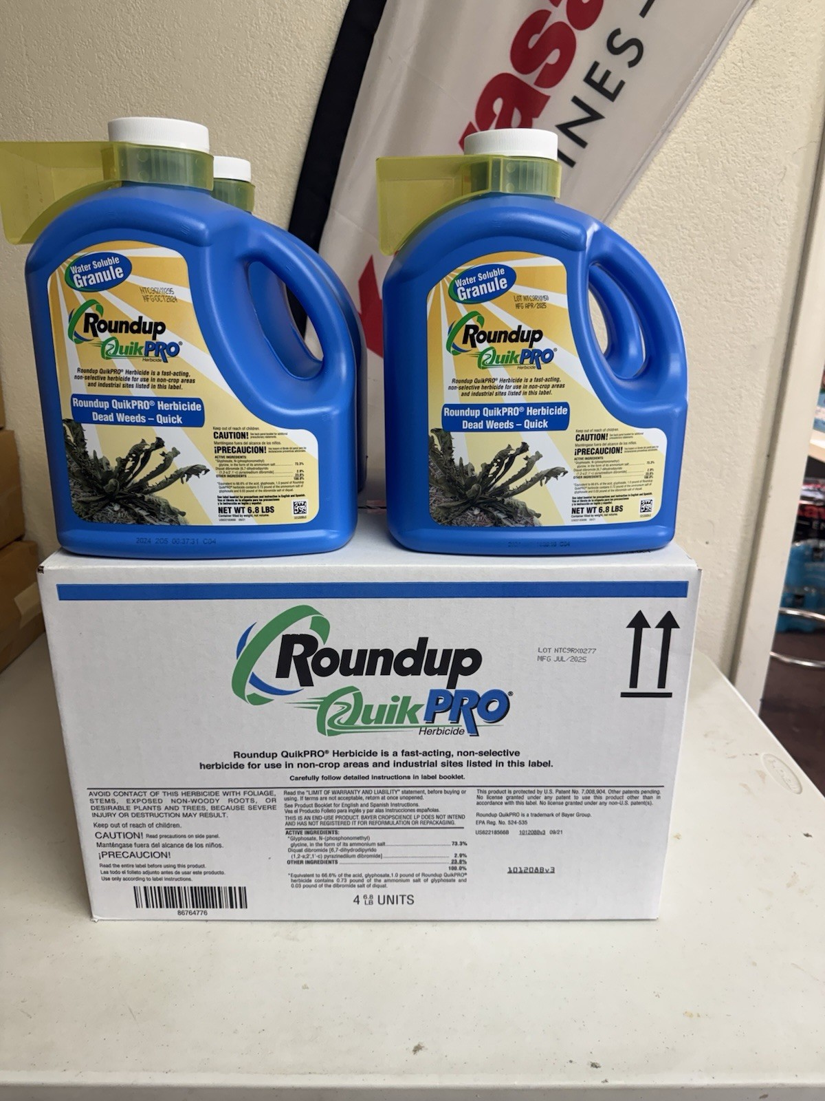 (4 PACK) Roundup Quik Pro 6.8 LB Weed/Grass Killer (QuickPro) WE SHIP FAST