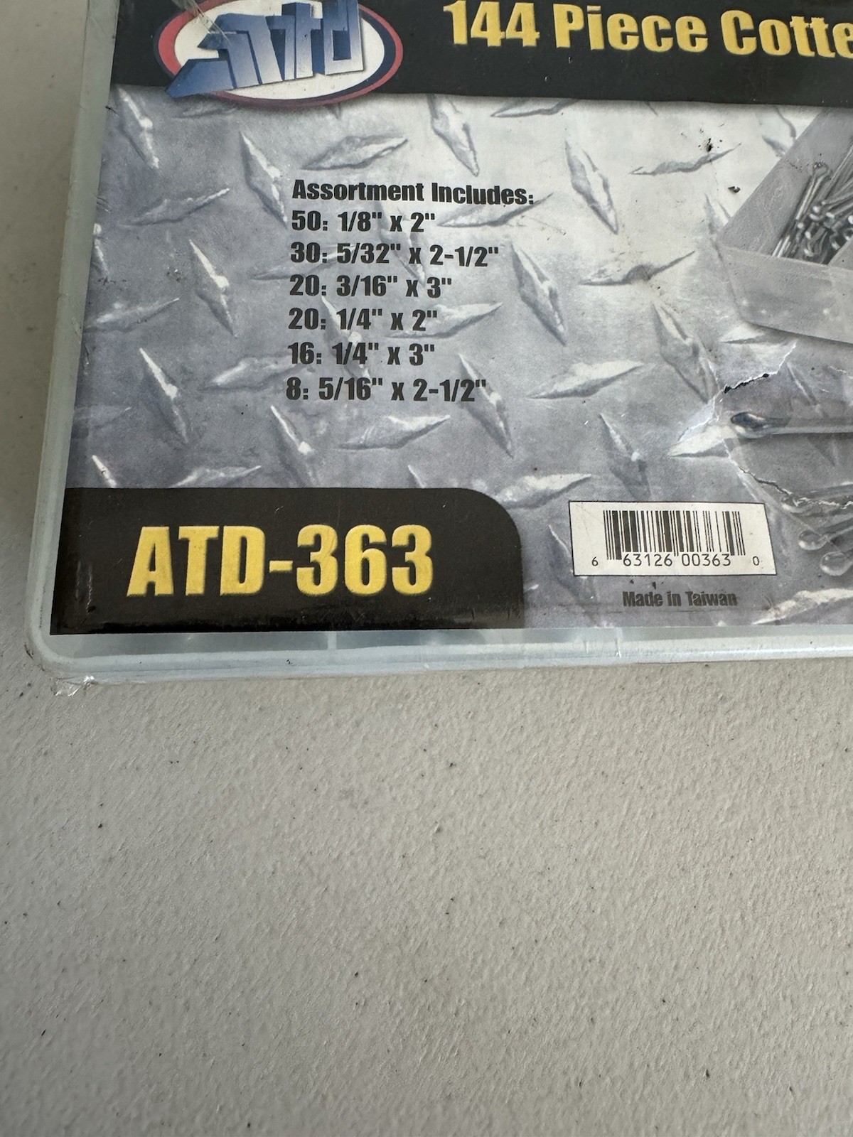ATD-363 144-piece large cotter pin assortment