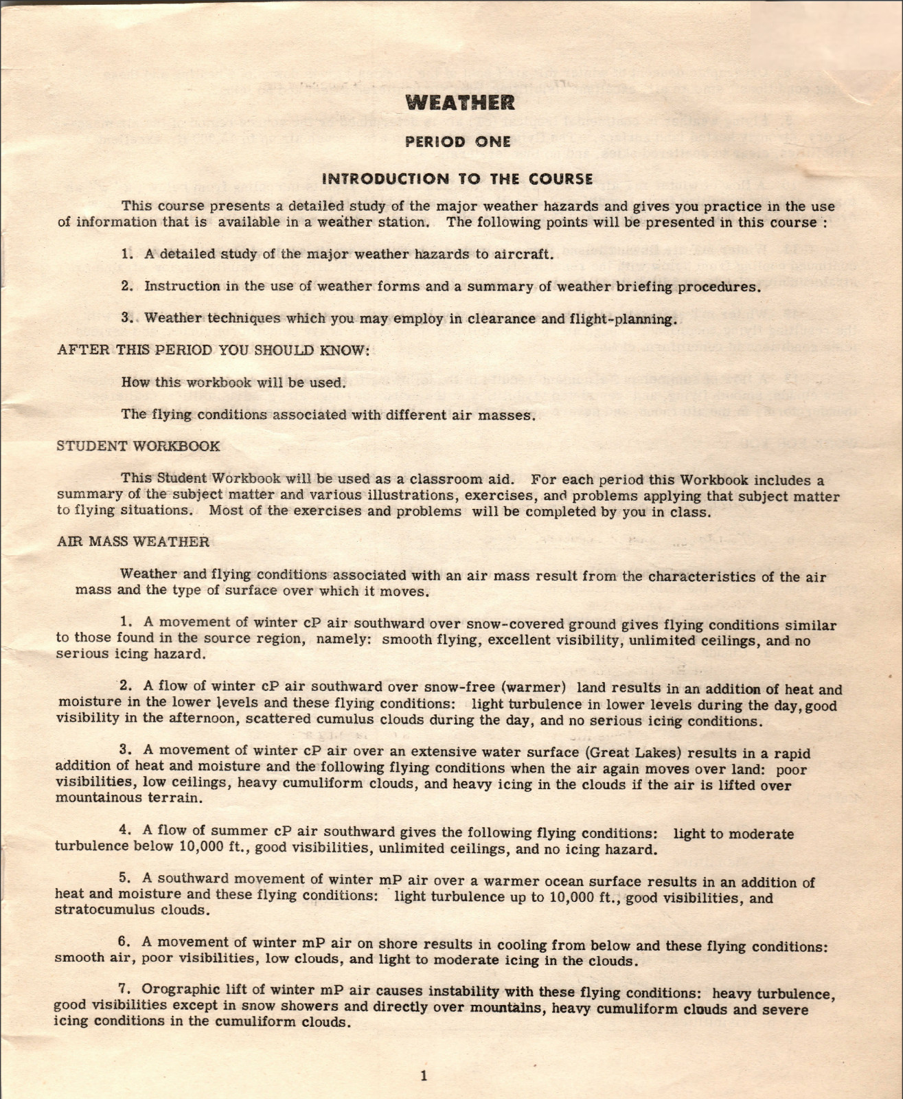 72 Page 1944 ADVANCED WEATHER SINGLE ENGINE AAF TRAINING Workbook on Data CD