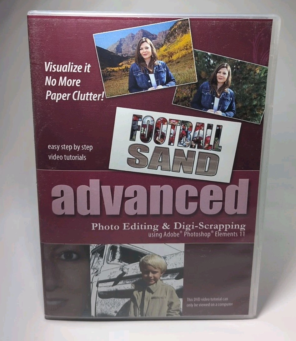 Football Sand Advanced Photo Editing And Digiscrapping Step-by-step DVD-ROM B502