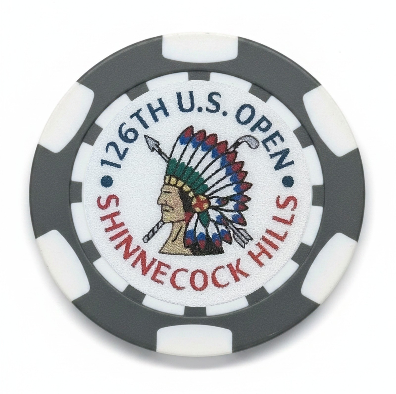 2026 US Open Shinnecock Hills Club Dia-magnetic Clay Poker Chip Golf Ball Marker