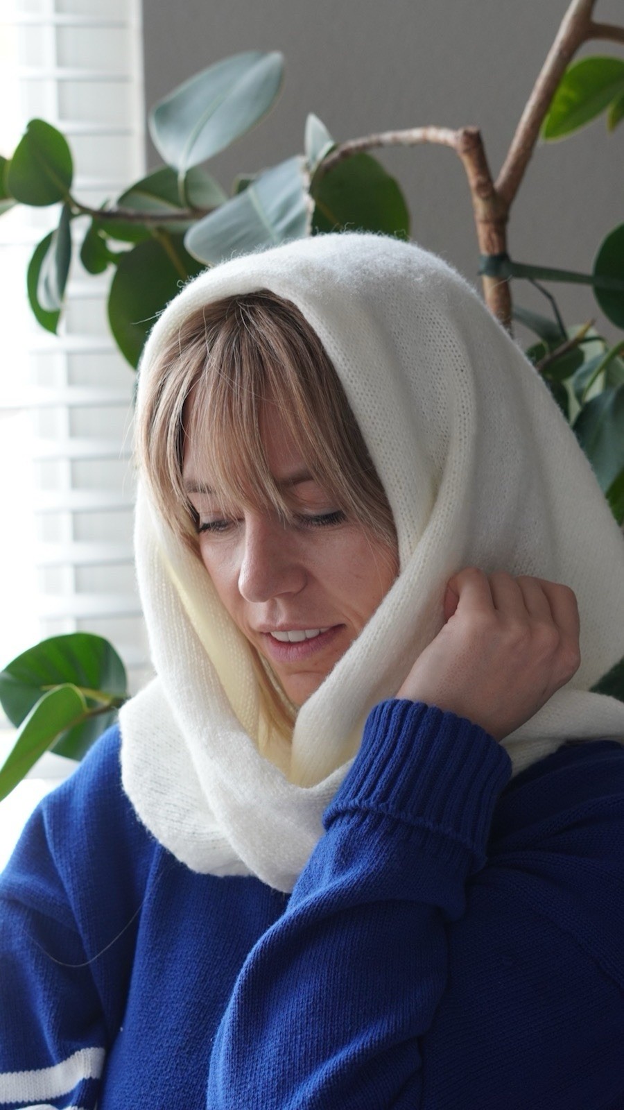 Hand-knitted Mohair Headscarf ,women’s scarf,angora shawl. 60in * 20in.