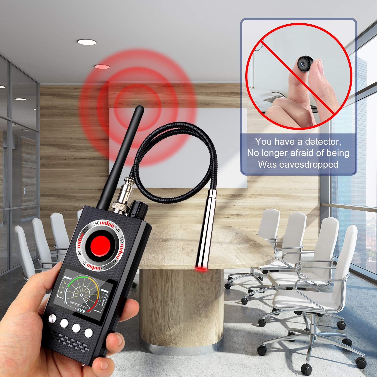 Anti-Spy Wireless RF Signal Detector [Latest Professional Version] Bug GPS Ca...