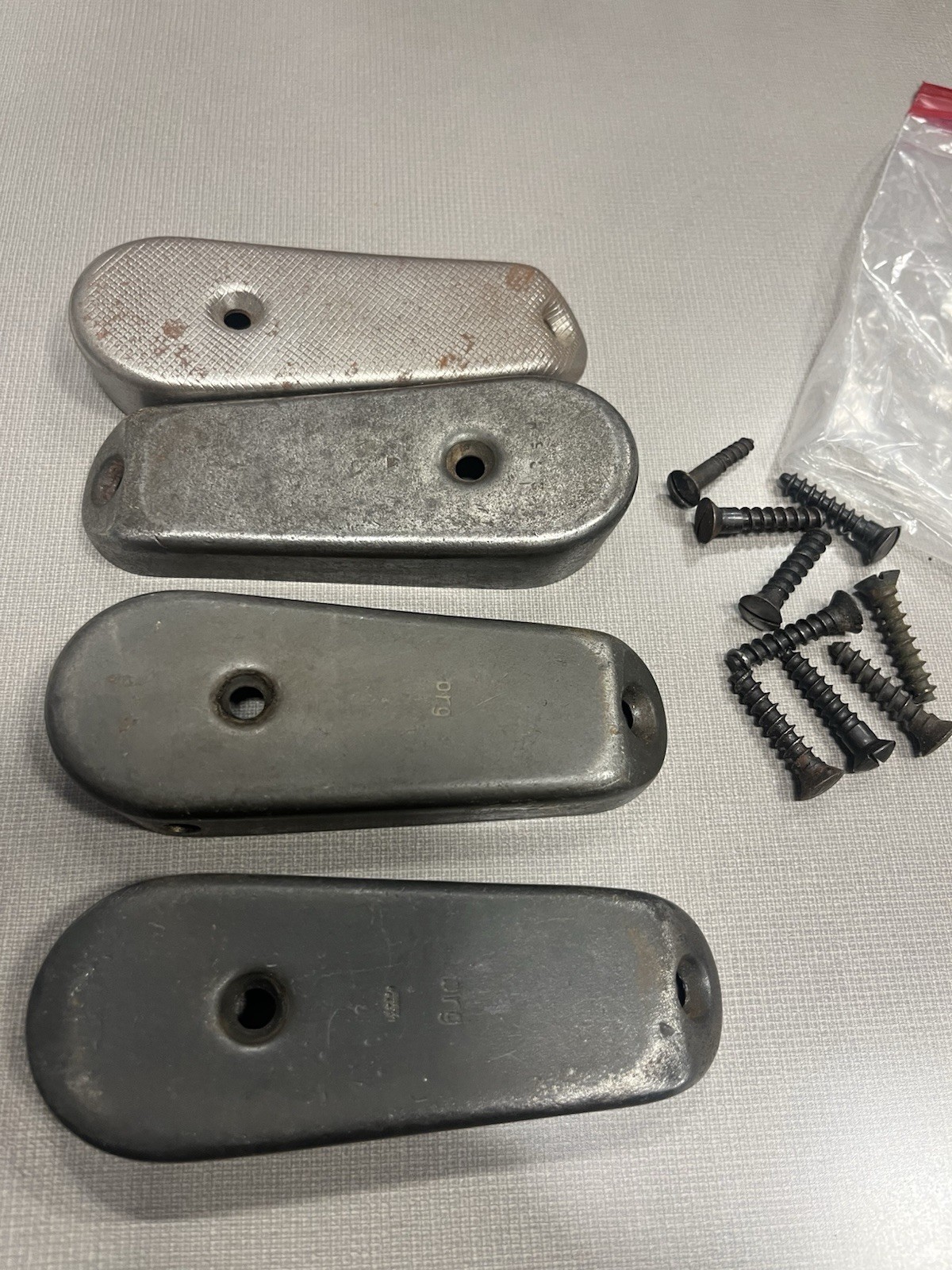 4x Original WW2 German K98k K98 Gew98 Stock Butt Plate & Screws Parts Lot