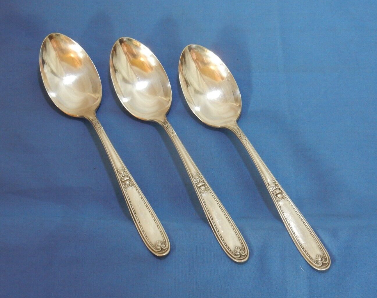 Williams Bros Silverplate 1921 Lois Serving Tablespoon Spoons - 3