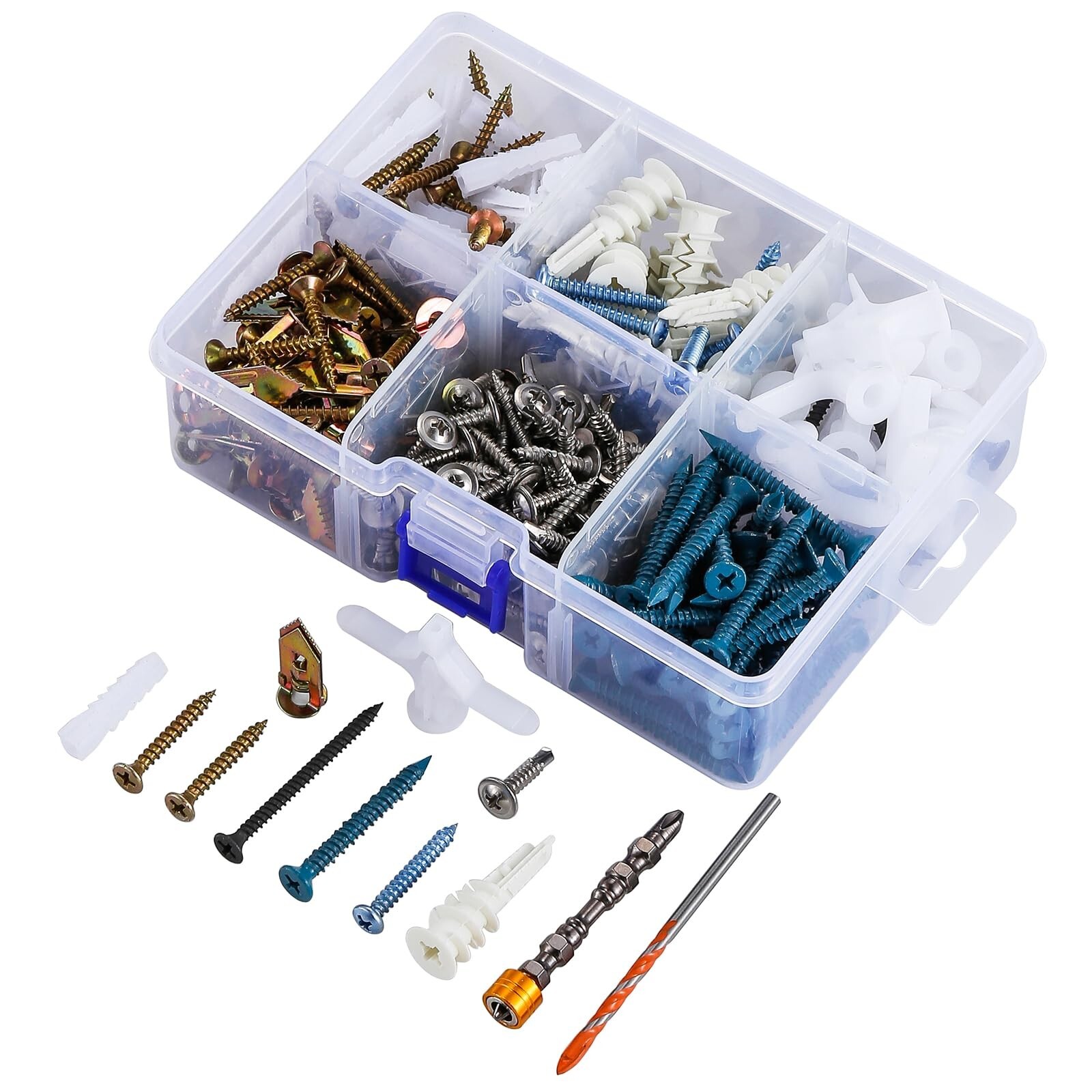 Multi-Purpose Wall Anchor Set 367PCS, Drywall Anchor kit-for Alumin... Fast Ship