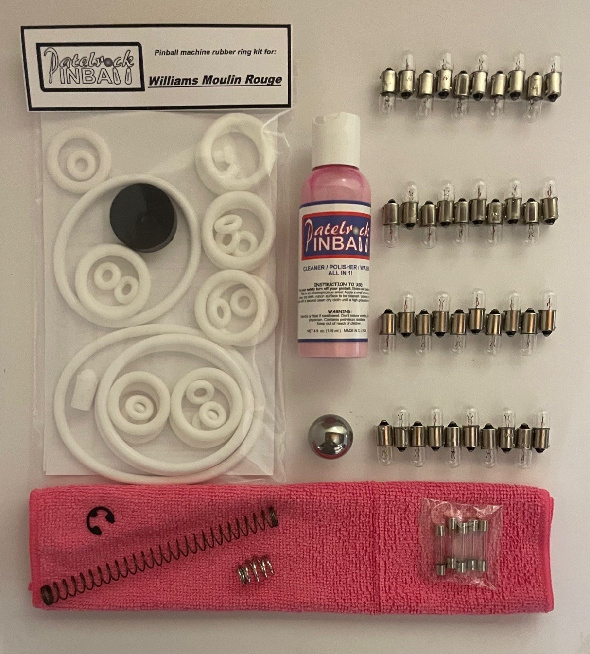 1965 Williams Moulin Rouge Pinball Machine Maintenance Tune Up Kit