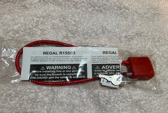 Mascon 30MM Red MCL02-P Cable Gun Lock comes W/ 2 Keys and Instructions 'NEW'