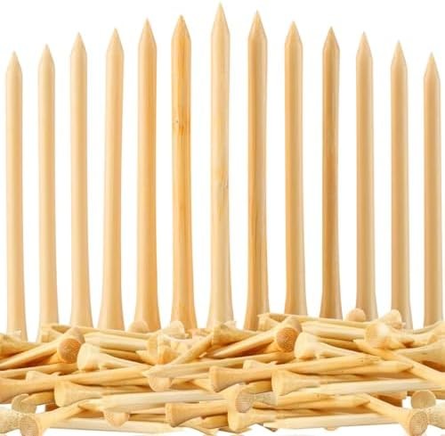 110 Pcs Bamboo Golf Tees 3 1/4 Inch, Friendly Biodegradable, Long and Tall Golf