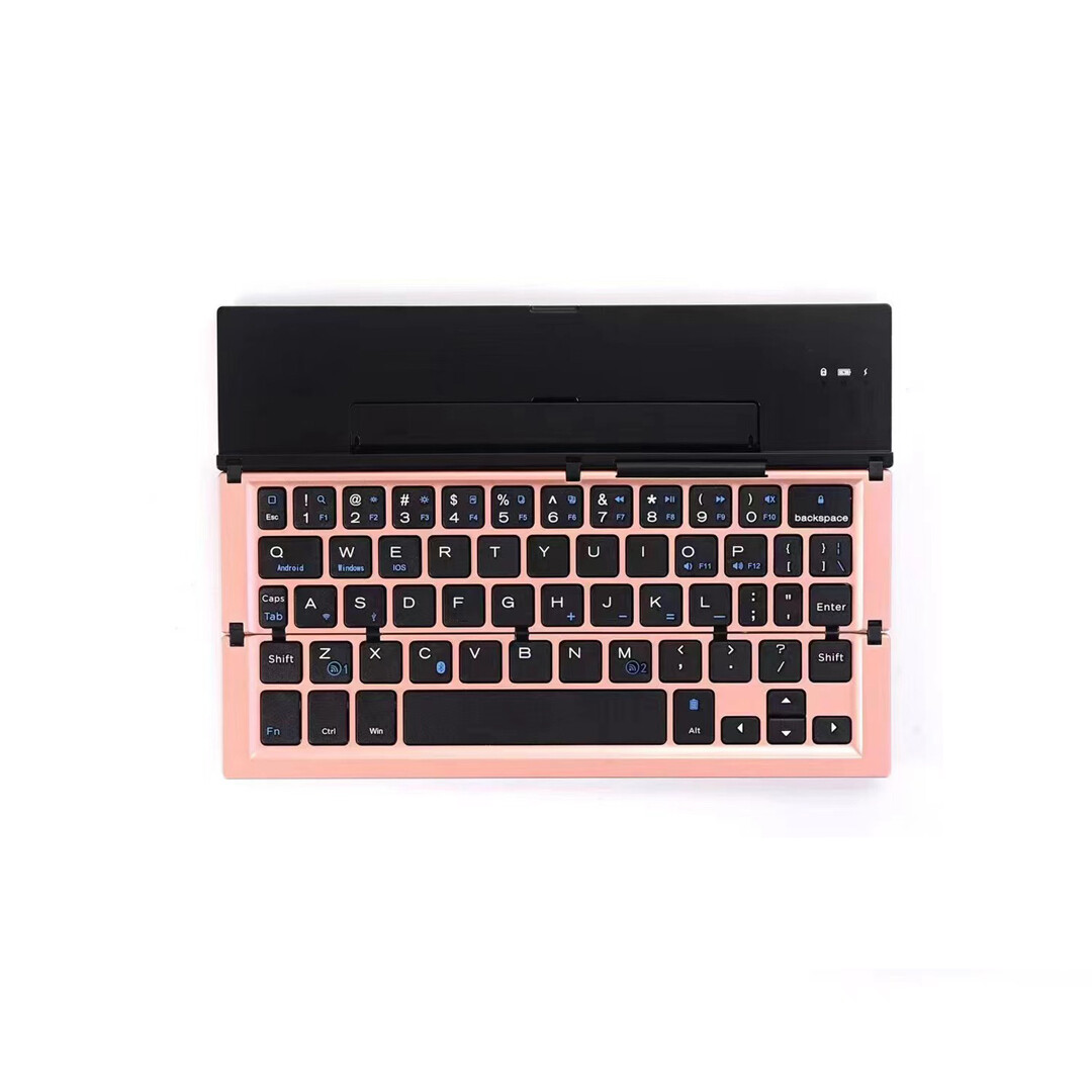 Supportable Rechargeable foldable Wireless Bluetooth keyboard for PC ipad Mac