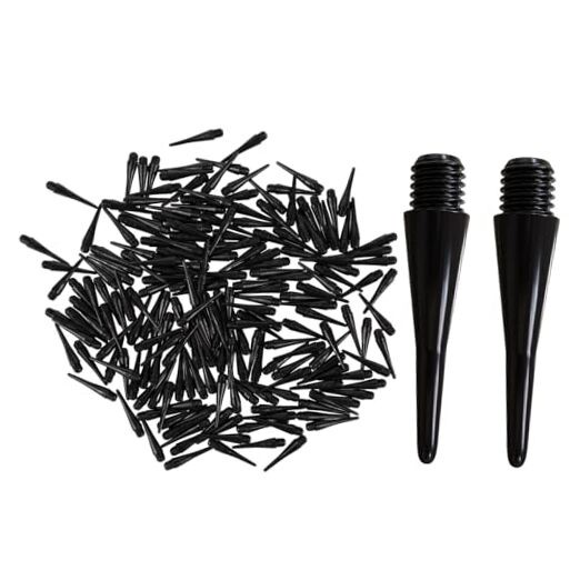 200 Pack 2BA Thread Soft Dart Tips - Premium Plastic Replacement Points,