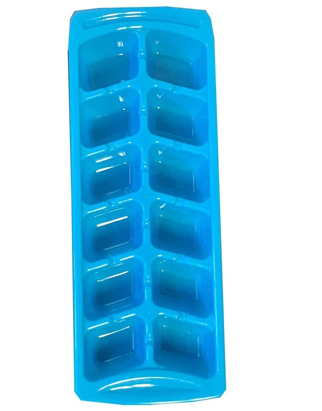 4-Pack Stackable Ice Cube Trays BPA Free 12 Cubes Each White & Blue Multi-Use