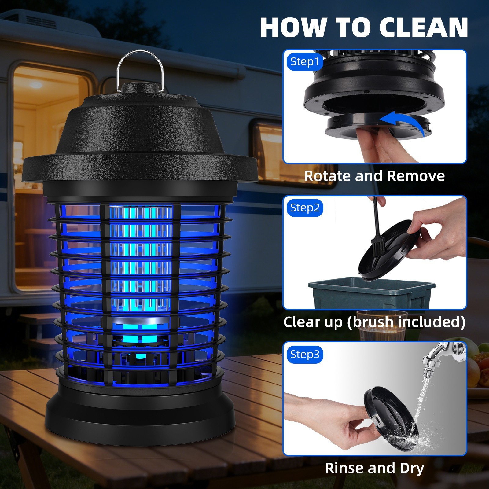 Bug Zapper, Mosquito Zapper Fly Trap Mosquito Killer Lamp Electronic Bug Zapper
