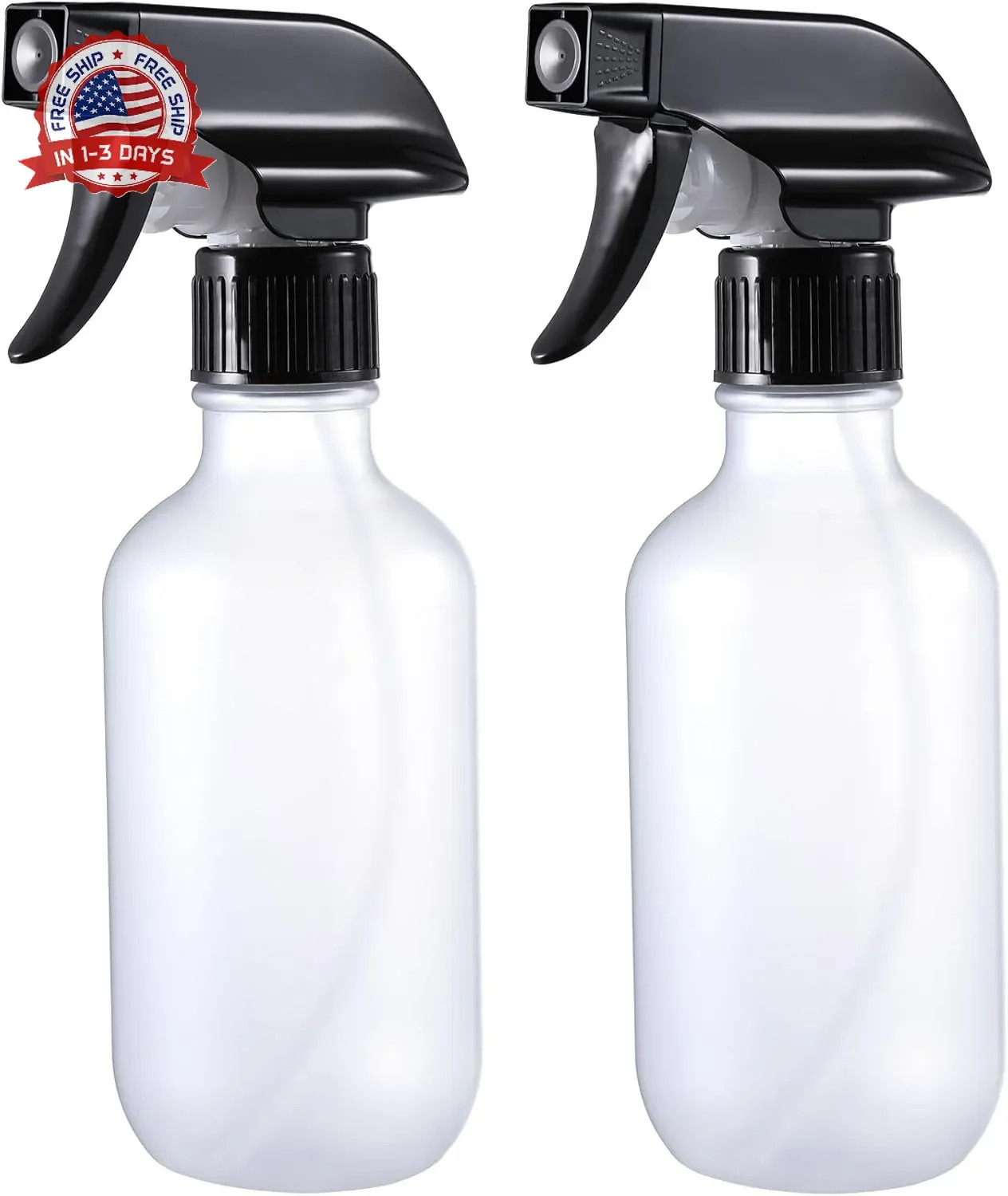 10 oz Matte BPA-Free Plastic Refillable Empty Mister Water Spray Bottles for Hai