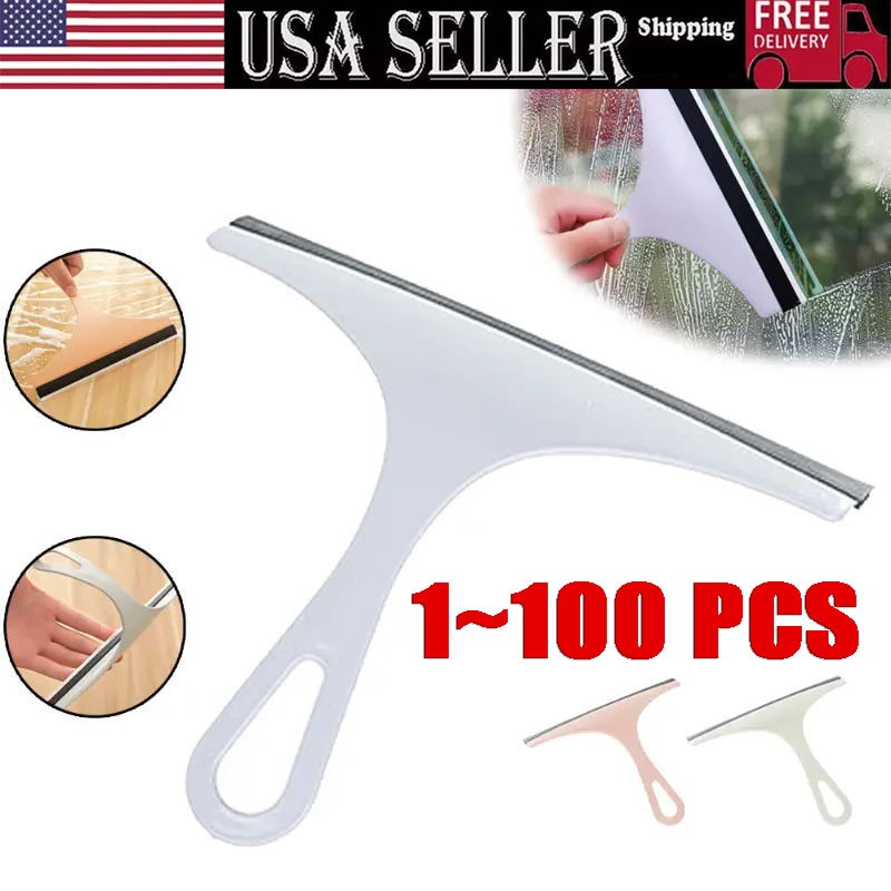 Glass Window Wiper Cleaner Bathroom Squeegee Car Mirror Scrub Cleaning Tool