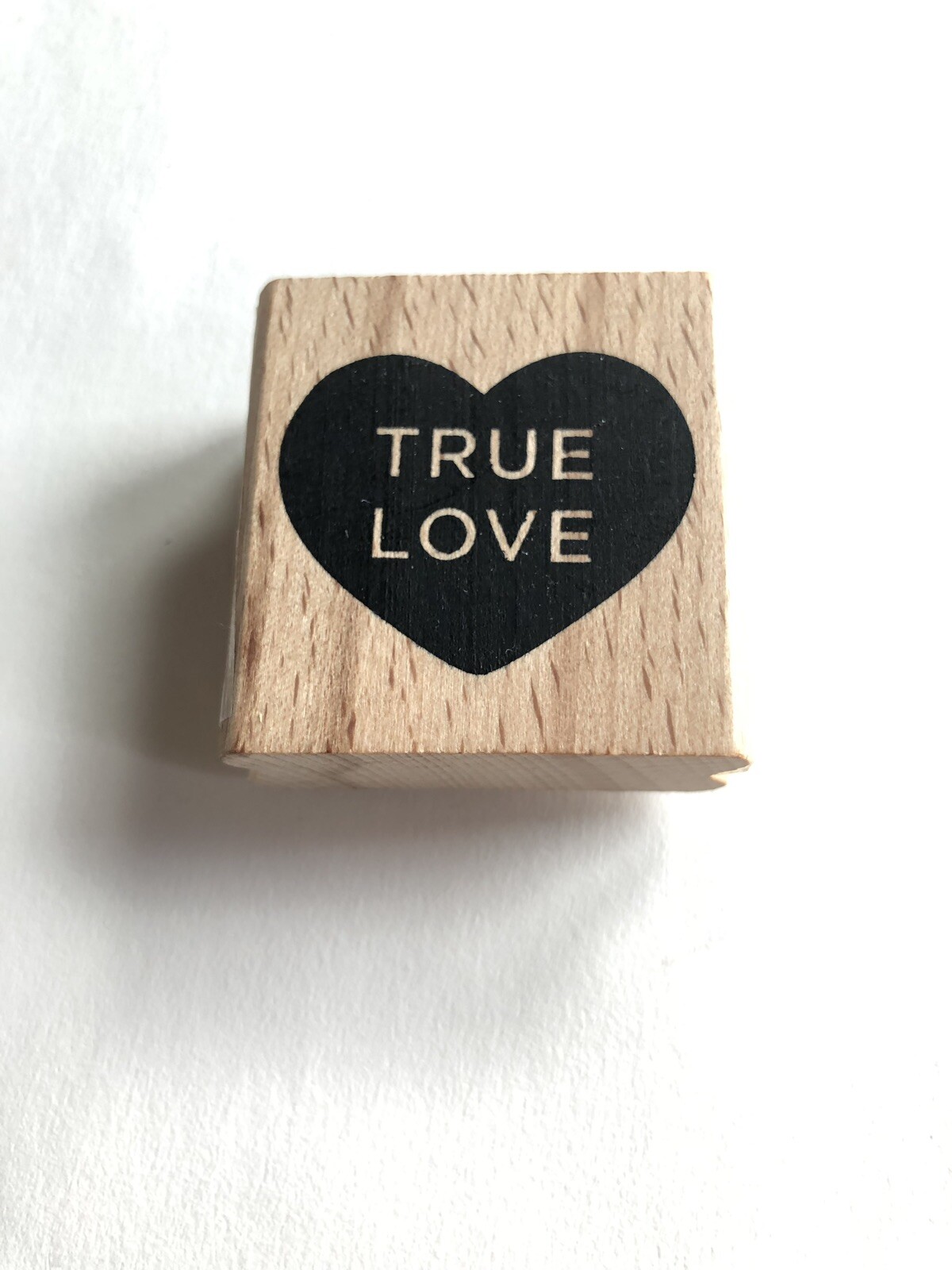 New Happy Valentines Day TRUE LOVE heart Mounted Rubber Stamp valentine
