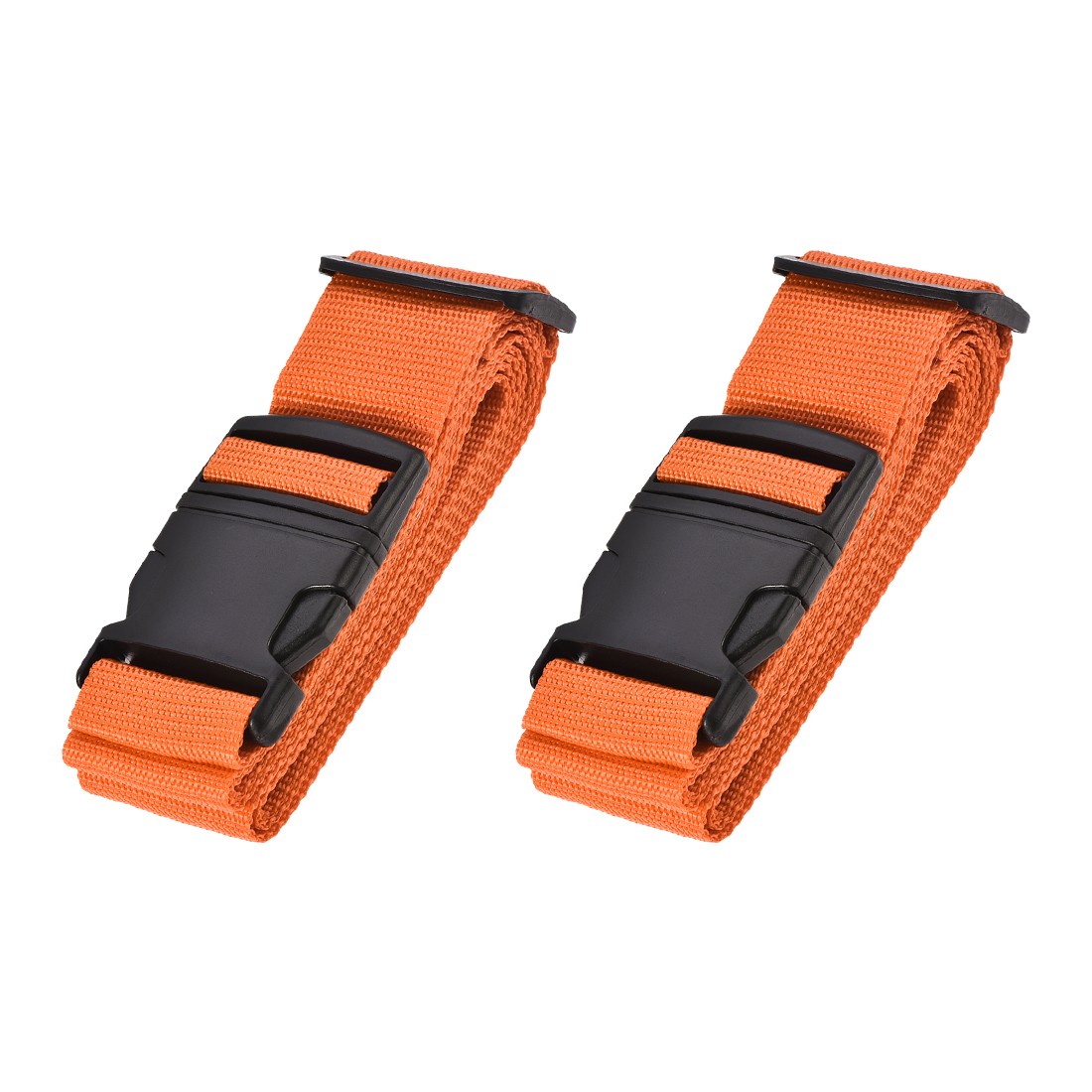 Luggage Straps Suitcase Belts with Buckle, 2Mx5cm Travel Packing, Orange 2Pcs