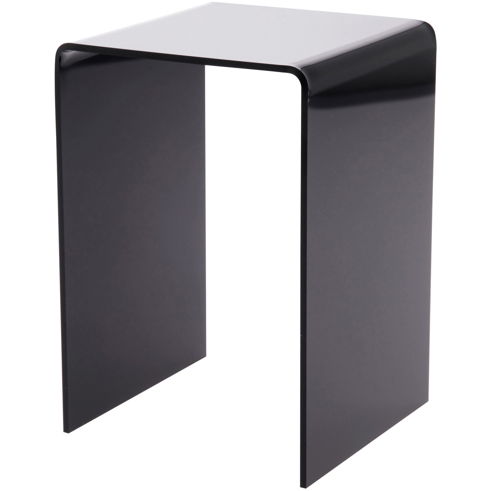Plymor Black Acrylic Vertical Square Display Riser, 6" H x 4" W x 4" D