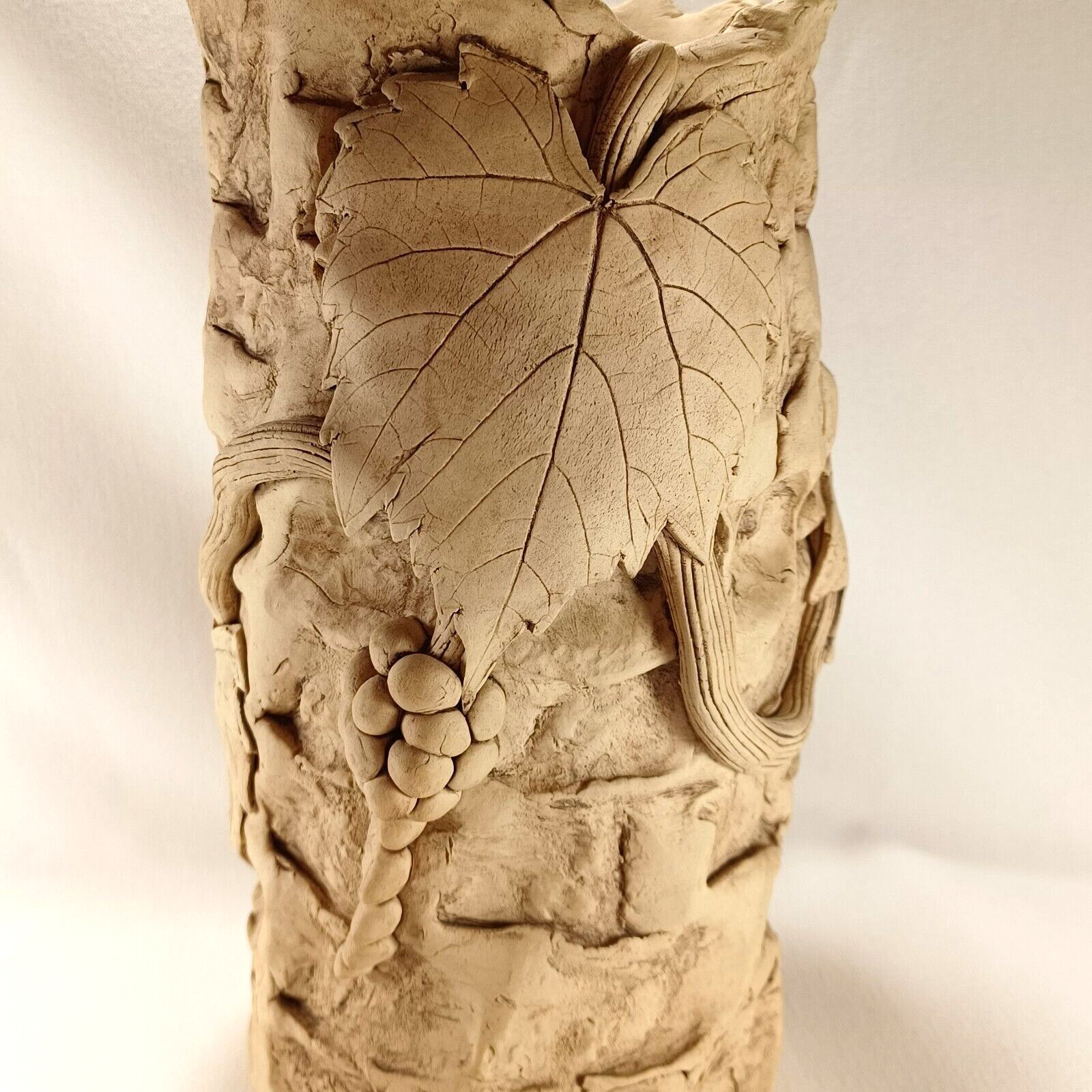 Studio Pottery Kingsville Wine Cooler Handmade Grapes Leaves Signed
