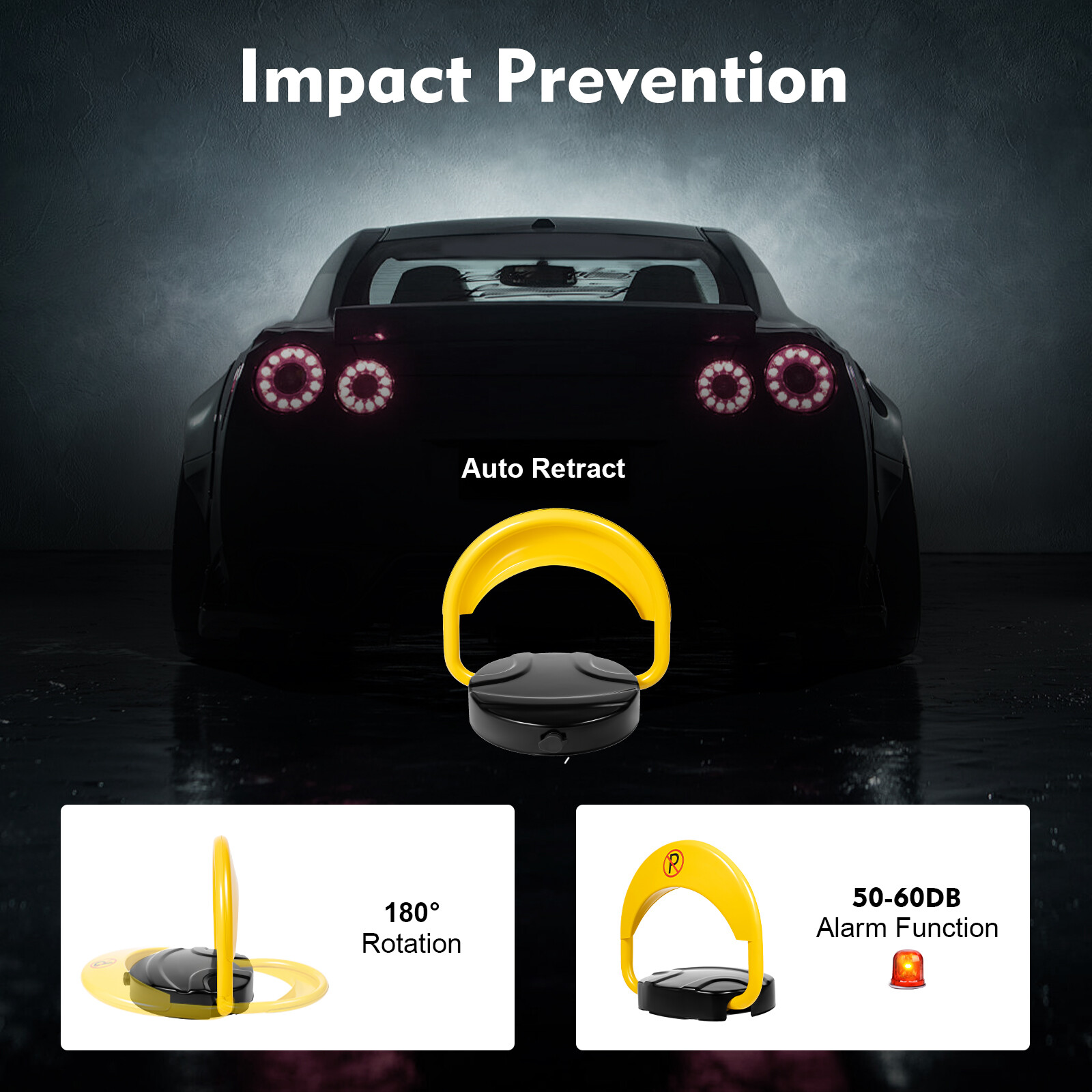 Car Parking Lock Barrier Remote Control Automatic Parking Spot Lock Waterproof