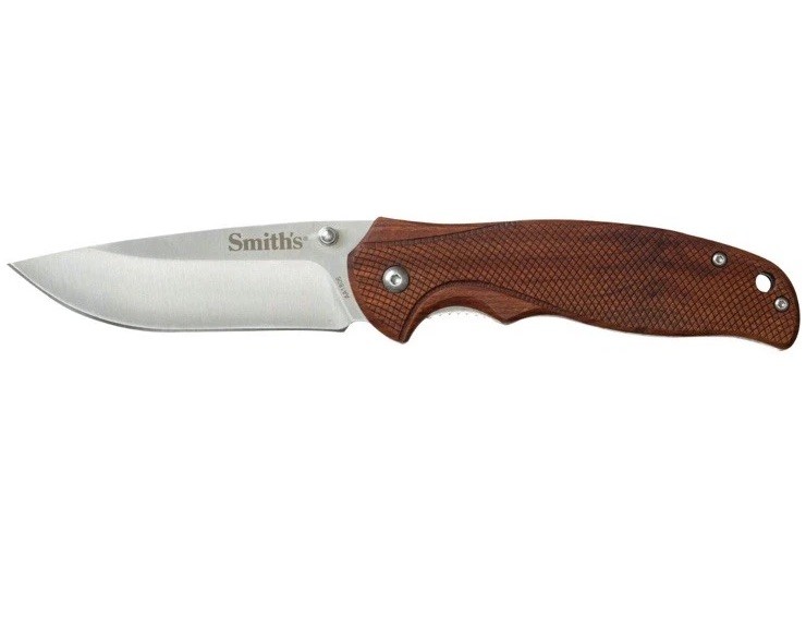 Smith's 51011 Adaha Pocket Knife (Wooden Handle) Brown 420 Stainless Steel NEW