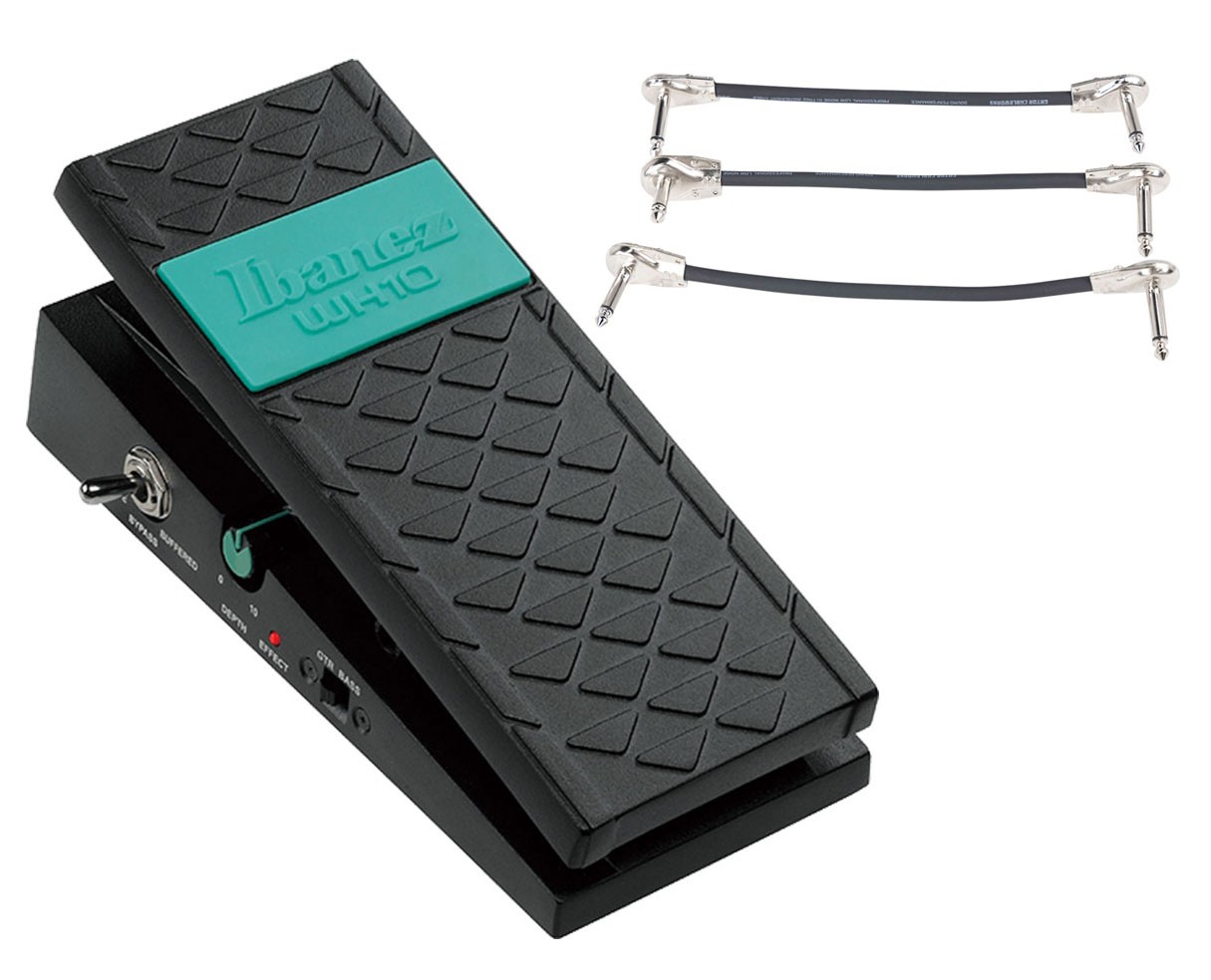 Ibanez Wah Pedal WH10V3 + Gator Patch Cable 3 Pack
